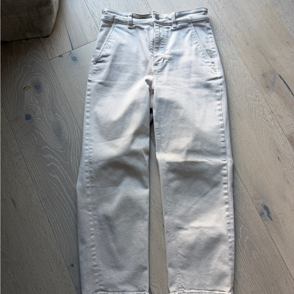 Everlane Women's Straight Leg Cream Jeans